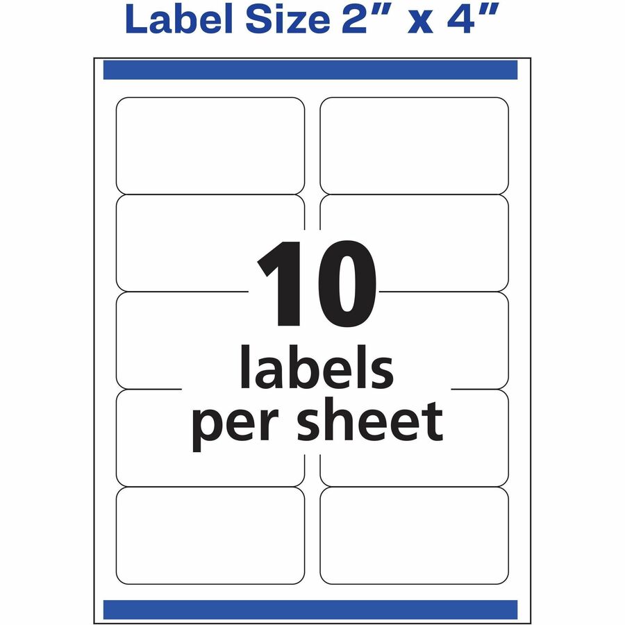 Avery® Repositionable Labels, Sure Feed, 2" x 4" , 1,000 Labels (55163)