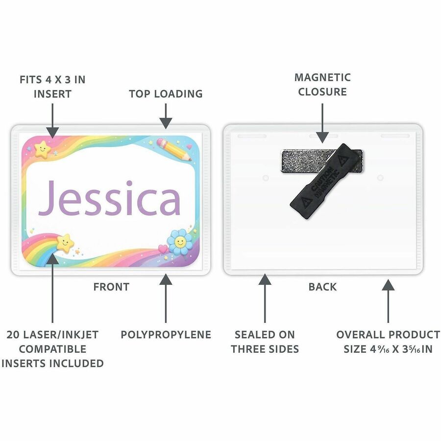C-Line Laser/Inkjet Magnetic Name Badge Holder Kit