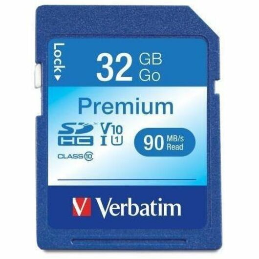 Verbatim Premium 32 GB Class 10/UHS-I (U1) SDHC - 1 Each - TAA Compliant