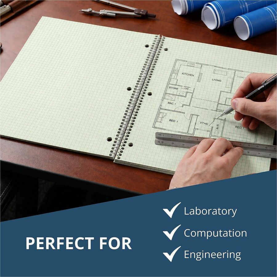 Roaring Spring 5x5 Graph Ruled Spiral Lab Notebook