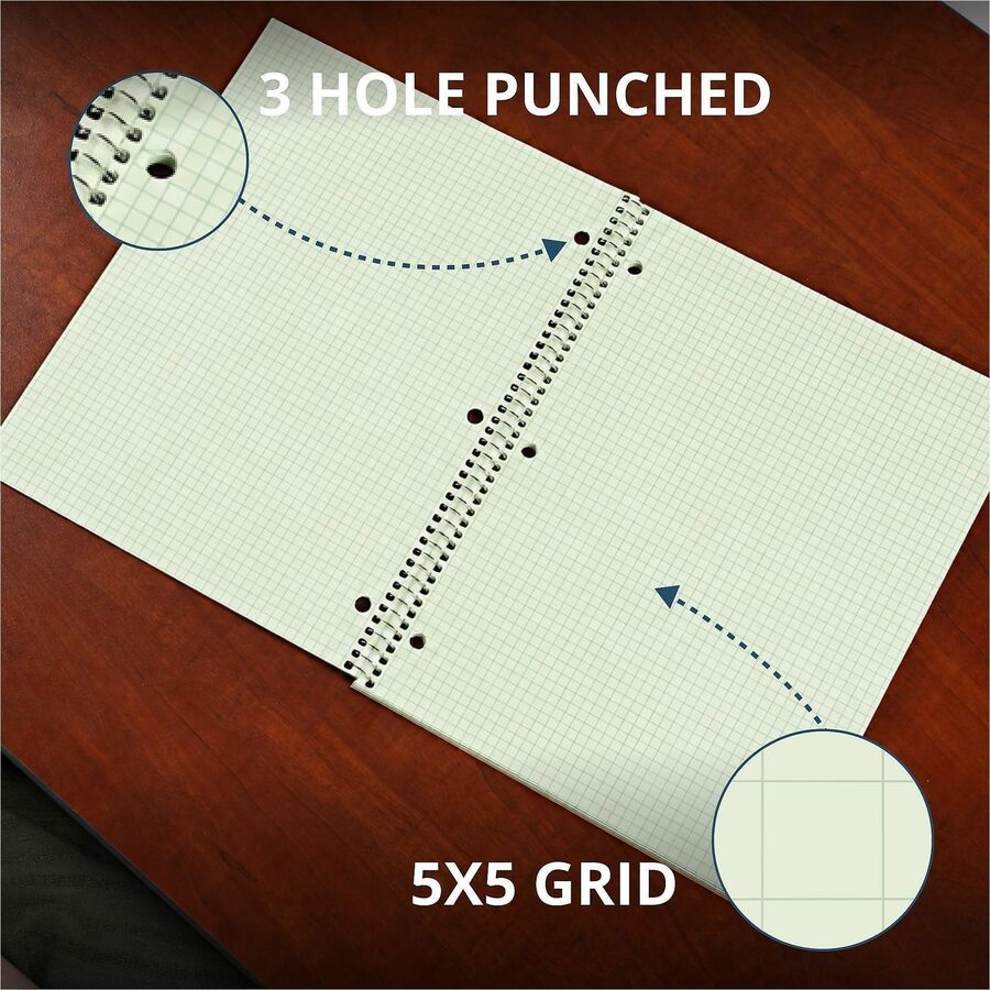 Roaring Spring 5x5 Graph Ruled Spiral Lab Notebook