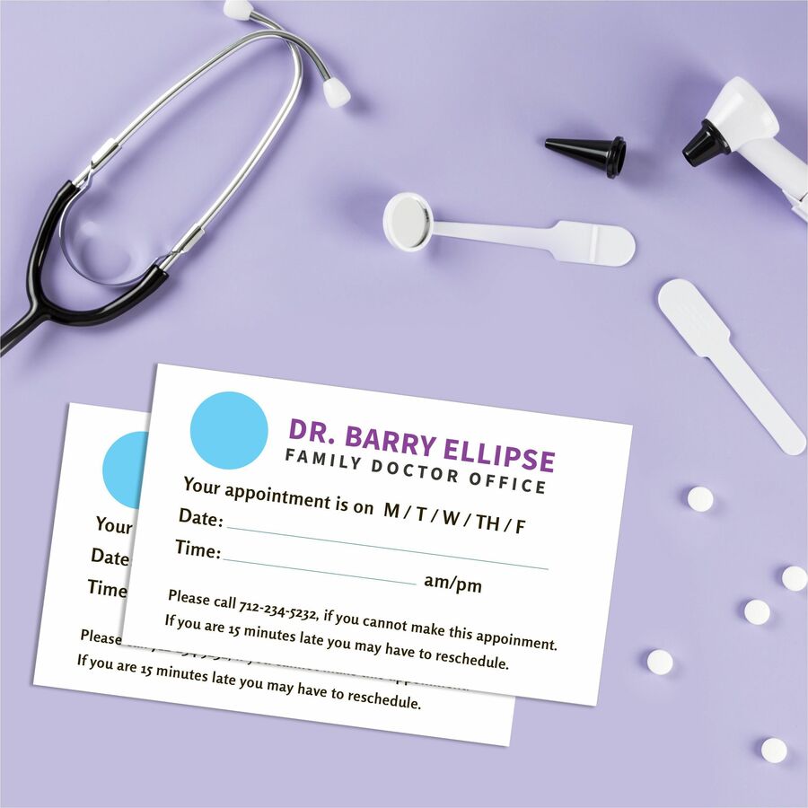 Avery Clean Edge(R) Business Cards, 2" x 3.5" , White, 200 (5871)