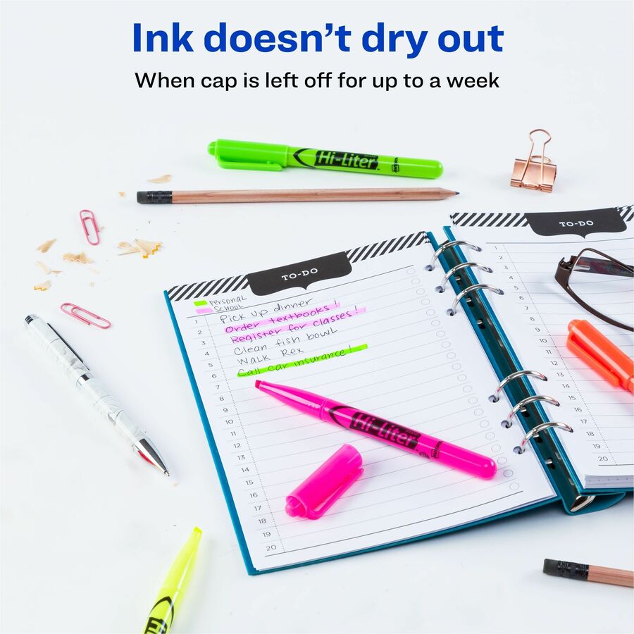 Avery® Hi-Liter(R), Pen-Style, Assorted Colors, 4 Count (23545)