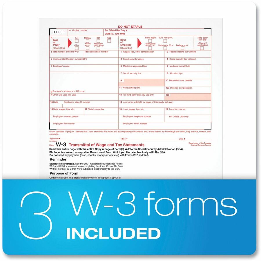 TOPS W2 Laser Forms 6-part Tax Kit
