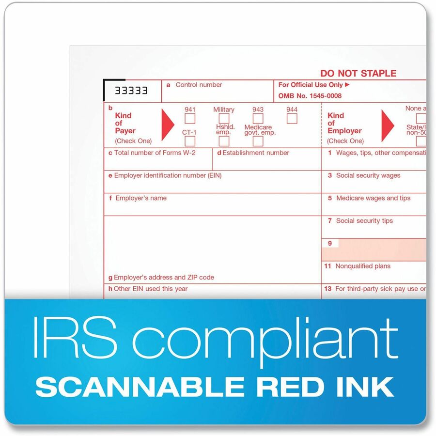 TOPS W2 Laser Forms 6-part Tax Kit