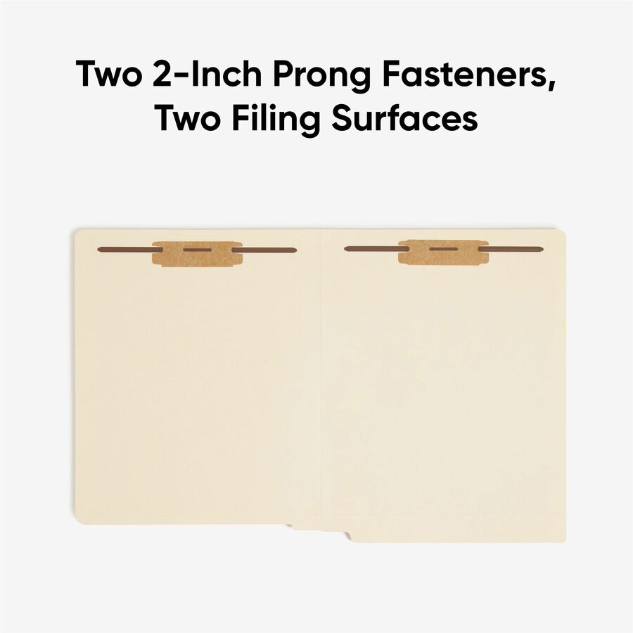 Smead Shelf-Master Straight Tab Cut Letter Recycled Fastener Folder