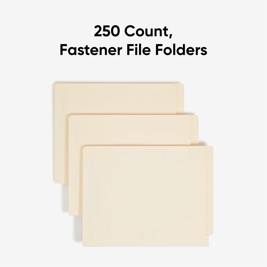 Smead Shelf-Master Straight Tab Cut Letter Recycled Fastener Folder