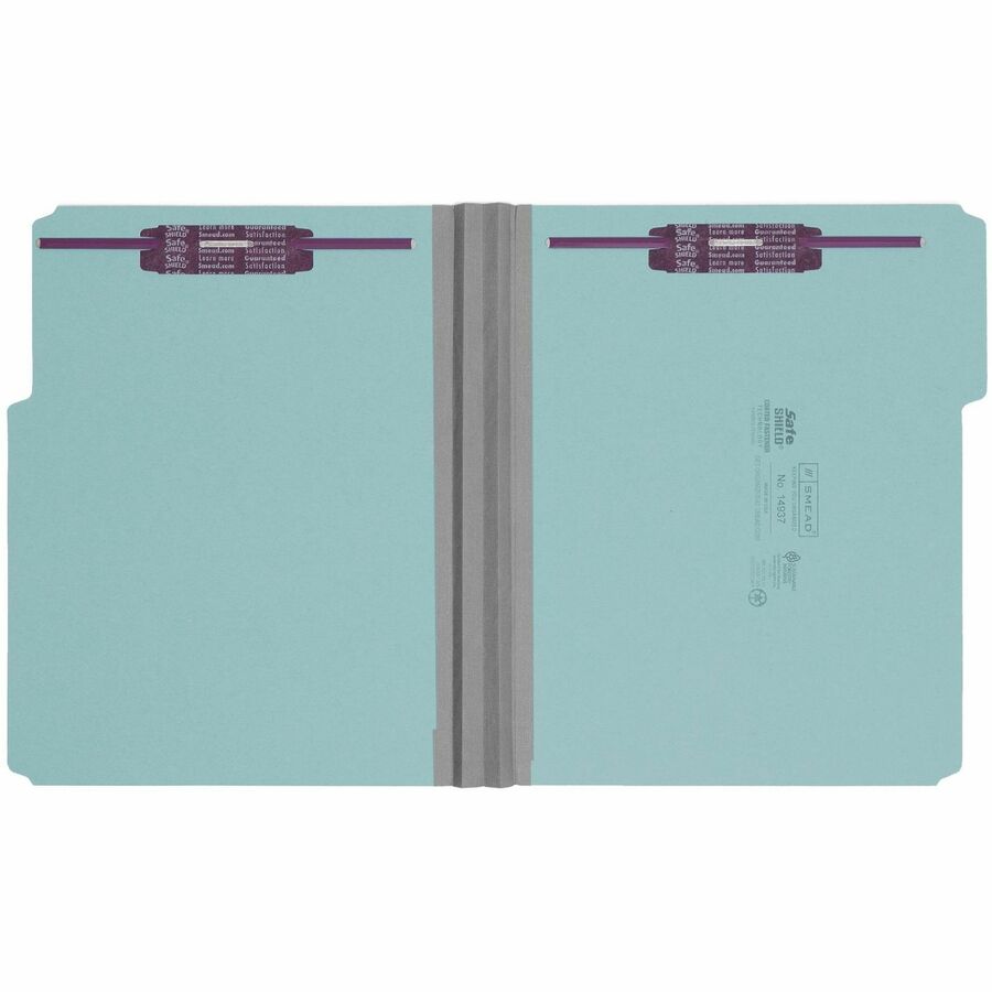 Smead Colored 1/3 Tab Cut Letter Recycled Fastener Folder
