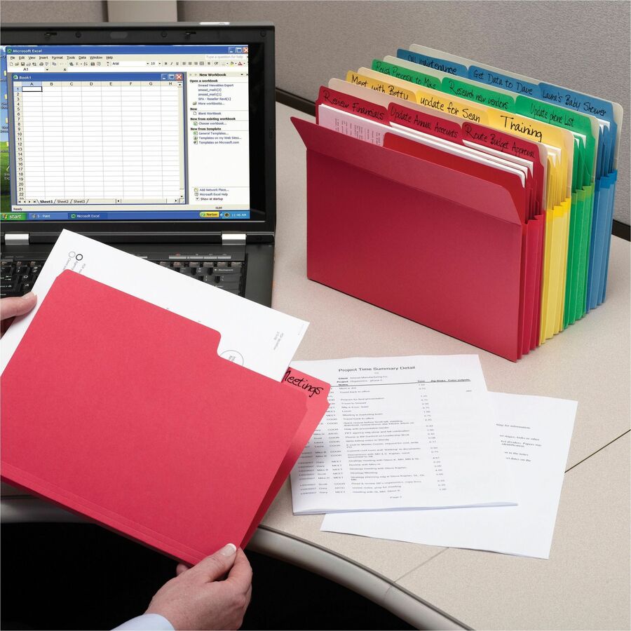 Smead SuperTab 1/3 Tab Cut Letter Recycled Top Tab File Folder