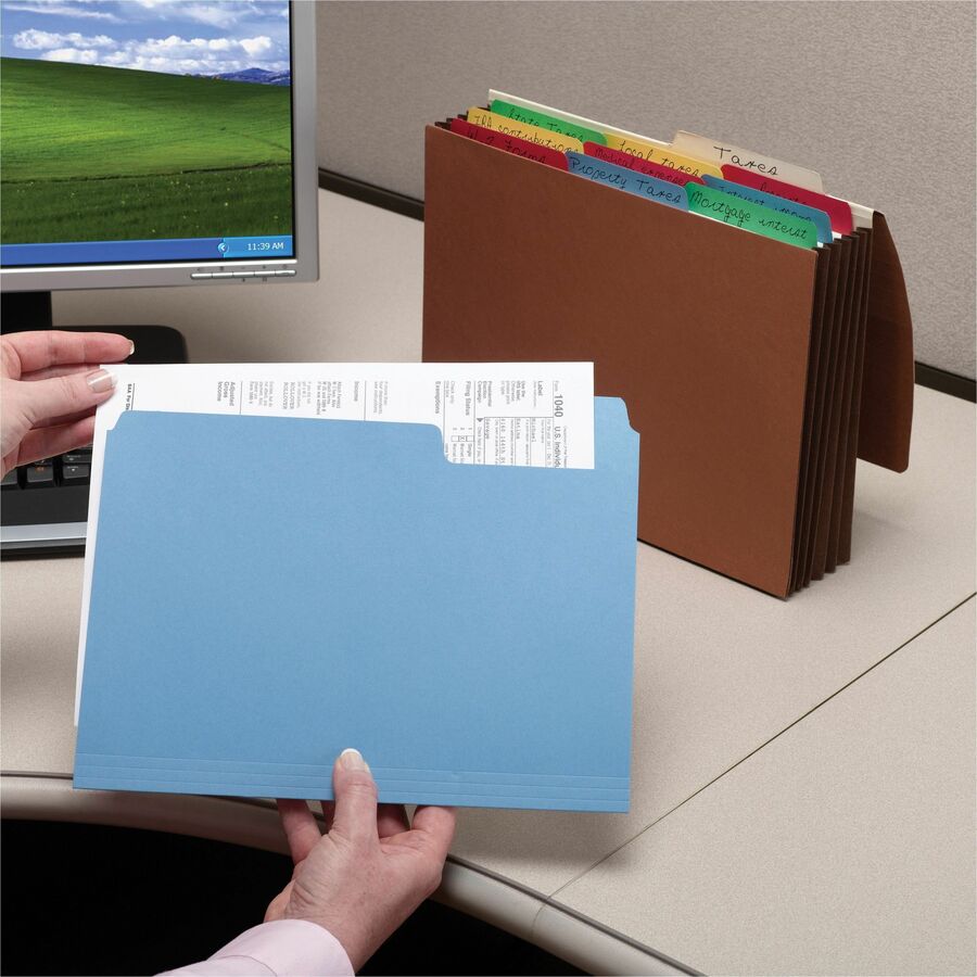 Smead SuperTab 1/3 Tab Cut Letter Recycled Top Tab File Folder