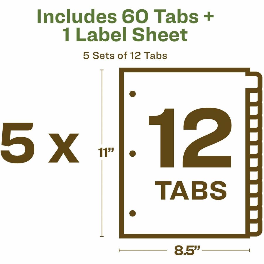 Avery® Eco-friendly Index Makers Dividers