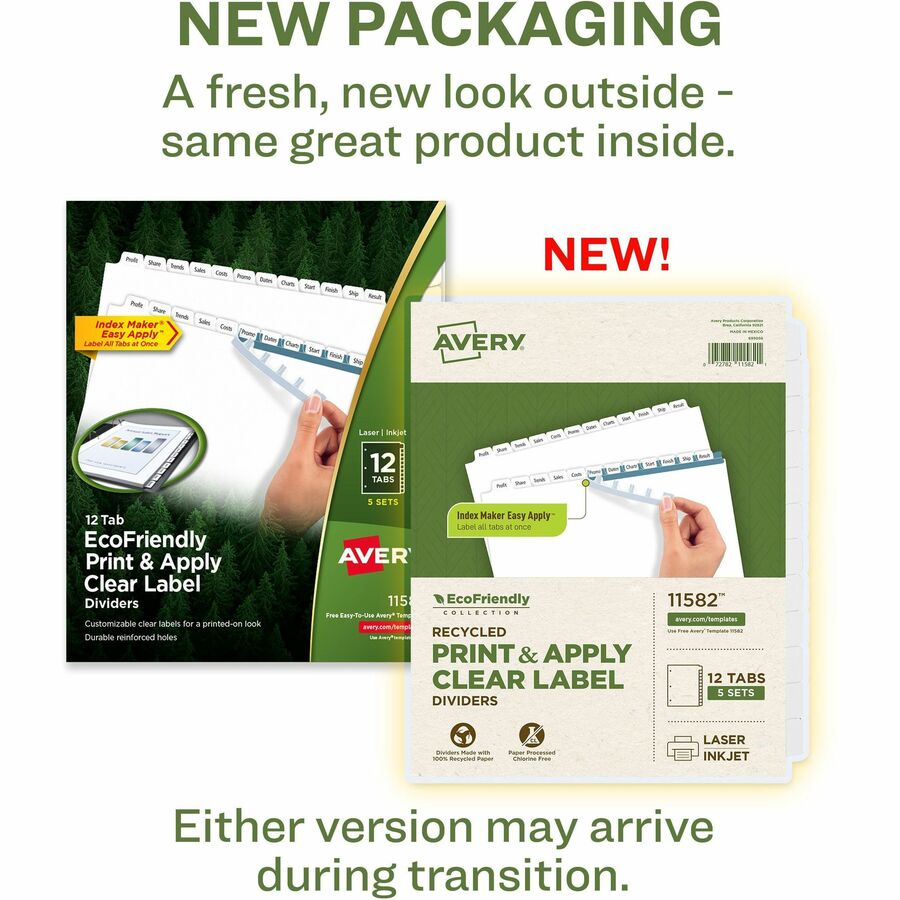 Avery® Eco-friendly Index Makers Dividers
