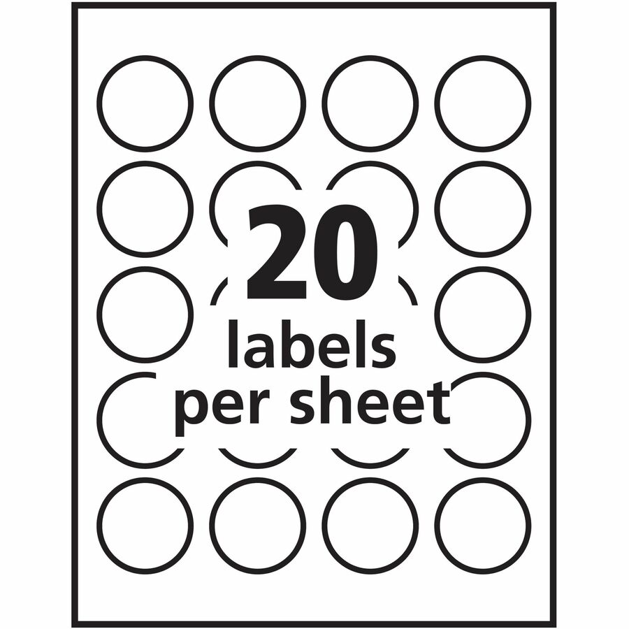 Avery® Glossy Permanent Multipurpose Round Labels