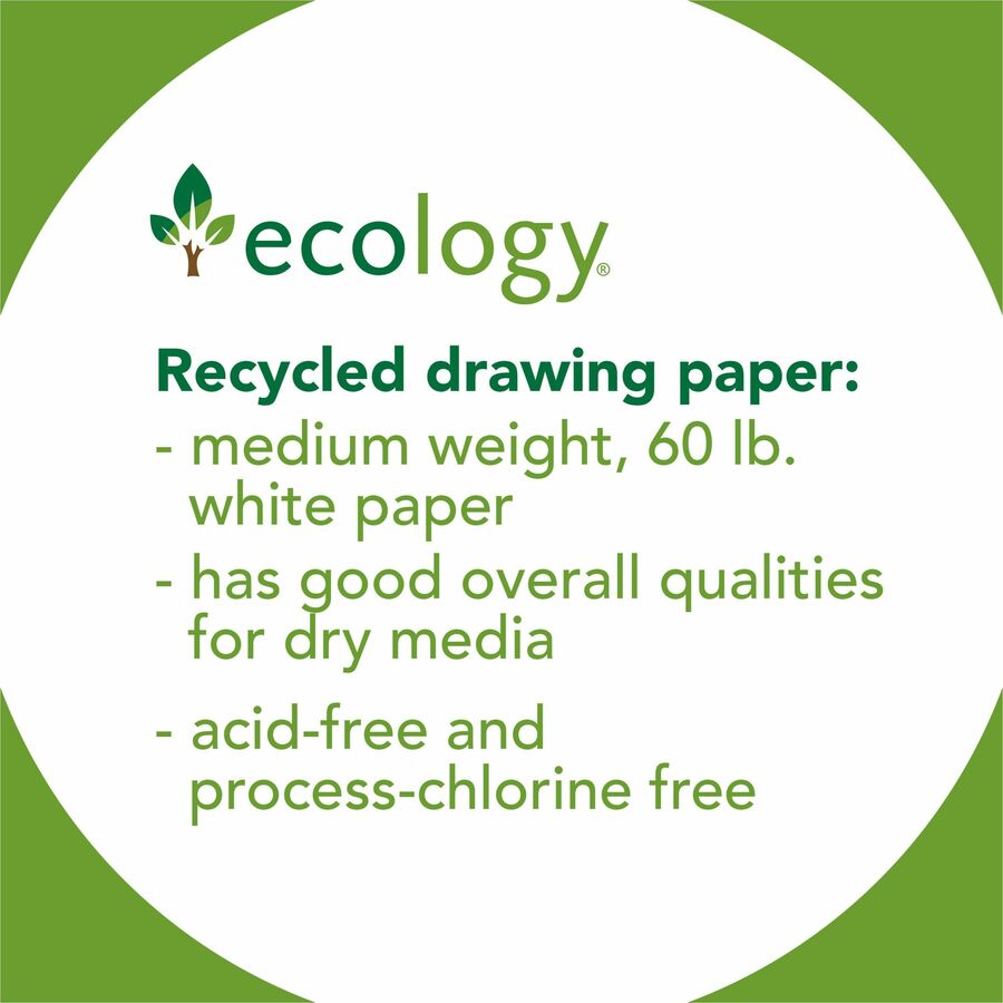 Ecology Recycled Medium-Weight Drawing Paper