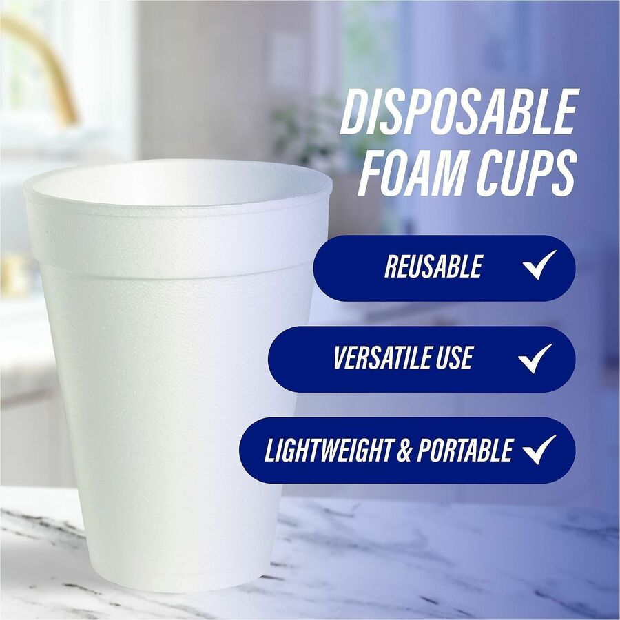 Genuine Joe 12 oz Hot/Cold Foam Cups
