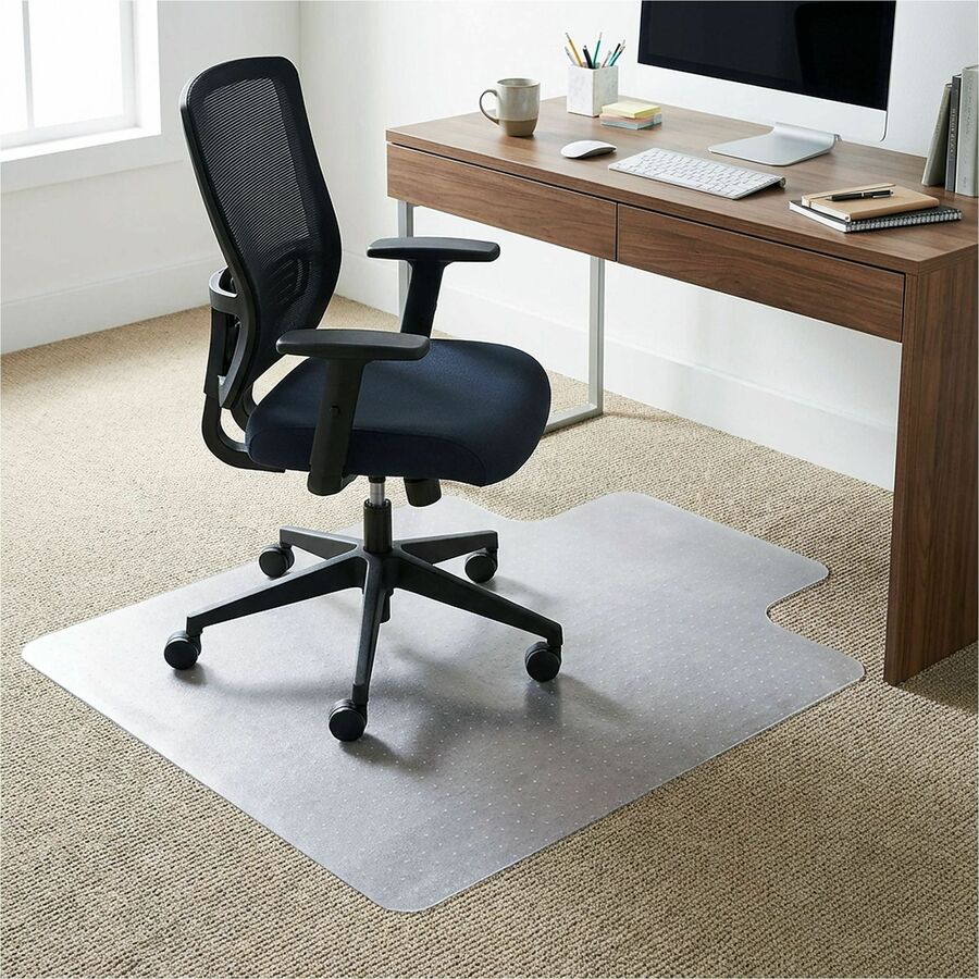 Lorell Lipped Chair Mat for Low-Pile Carpet - 36" x 48"