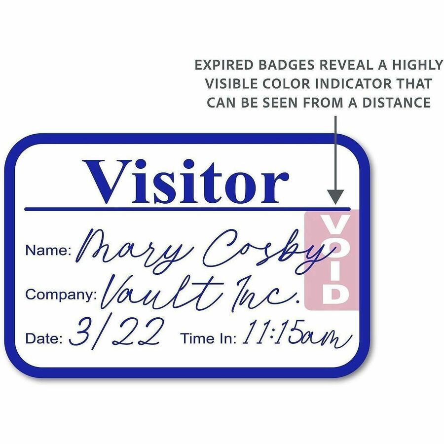 C-Line Time's Up! Visitor Badges Registry Log Book