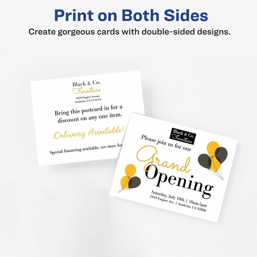 Avery® Postcards, 4.25" x 5.5" , Matte, Laser & Inkjet, 120ct (3380)