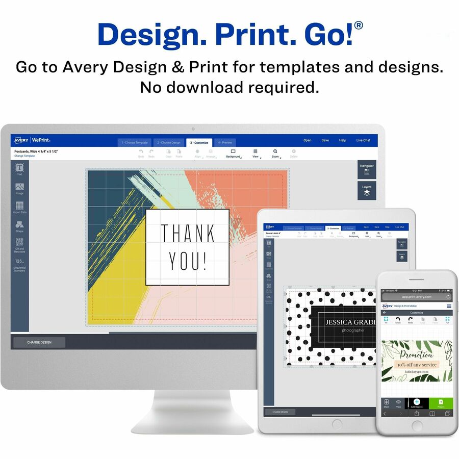 Avery® Postcards, 4.25" x 5.5" , Matte, Laser & Inkjet, 120ct (3380)