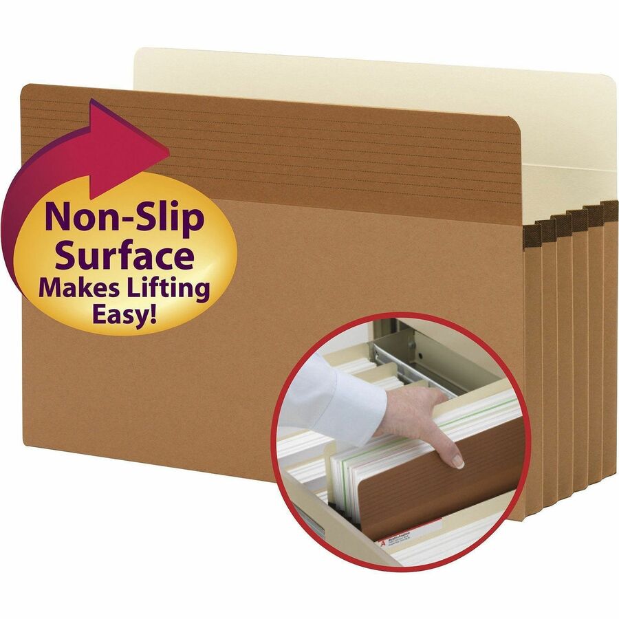 Smead Easy Grip Straight Tab Cut Legal Recycled File Pocket