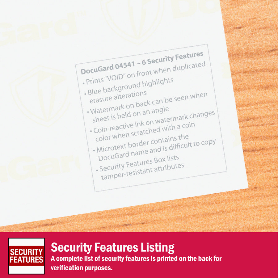 DocuGard Standard Medical Security Paper