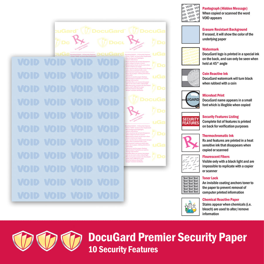 DocuGard Premier Medical Security Paper
