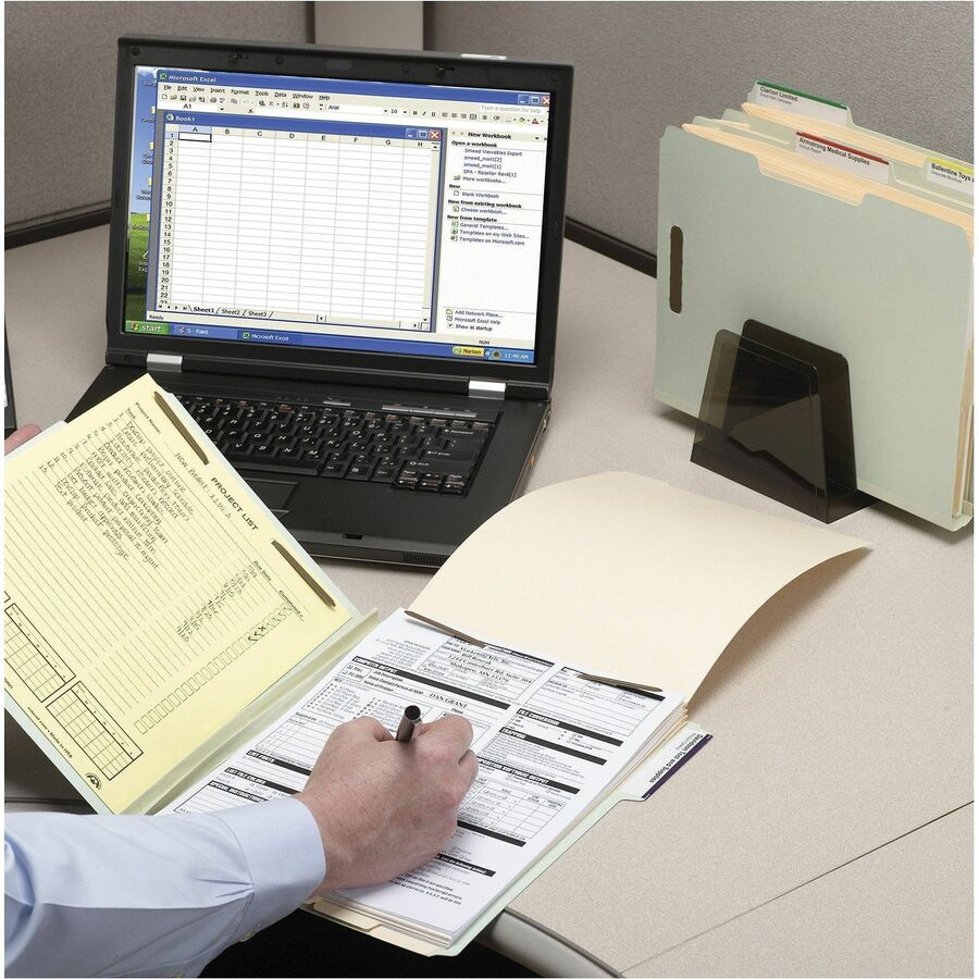 Smead 1/3 Tab Cut Letter Recycled Fastener Folder