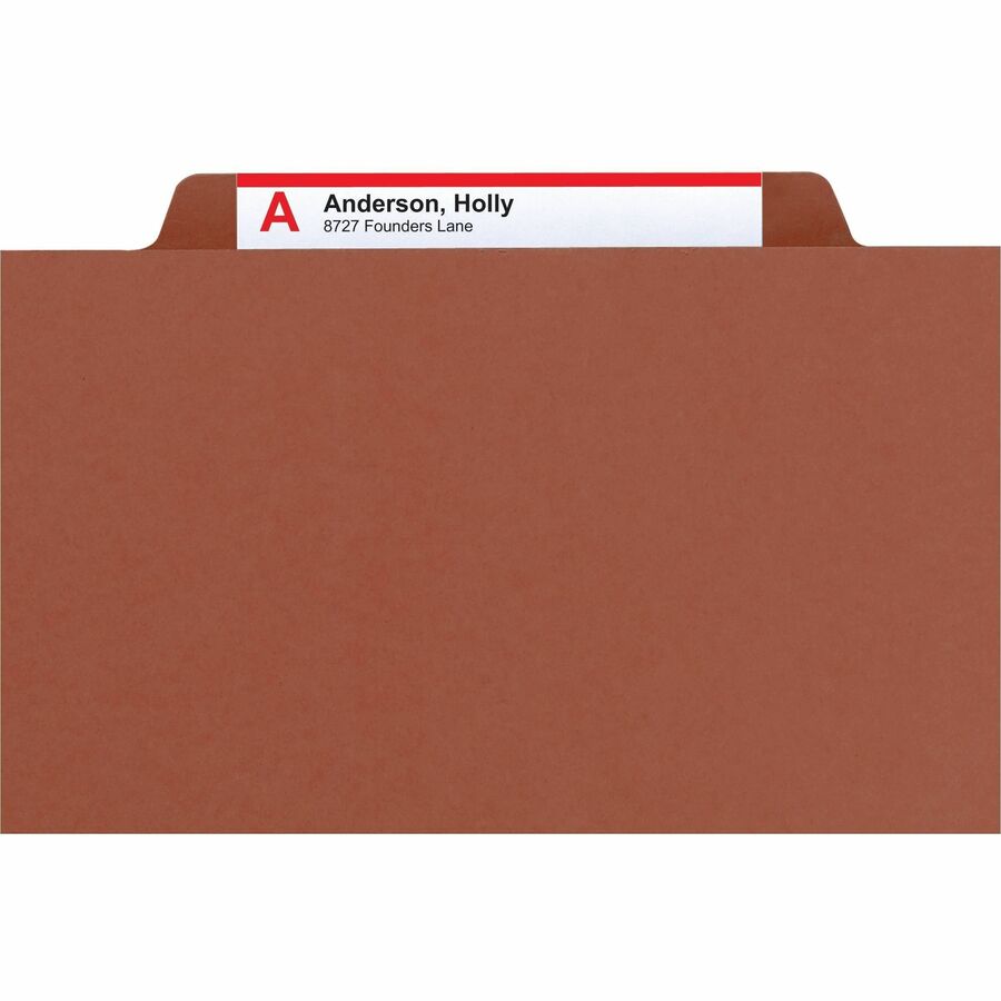 Smead 2/5 Tab Cut Letter Recycled Classification Folder
