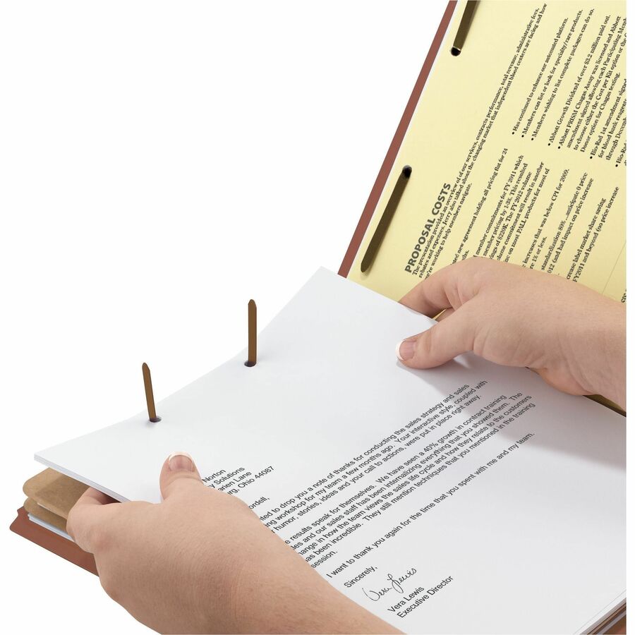 Smead 2/5 Tab Cut Letter Recycled Classification Folder