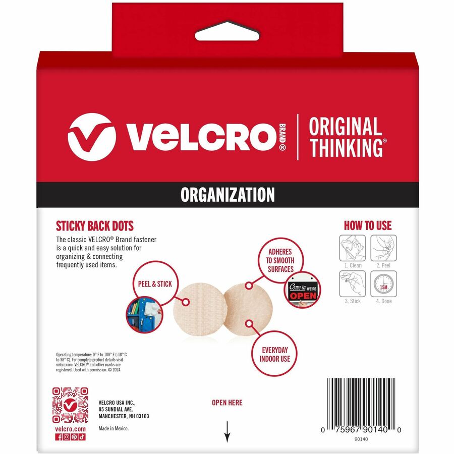 VELCRO® Sticky Back 3/4in Circles Beige 200 ct