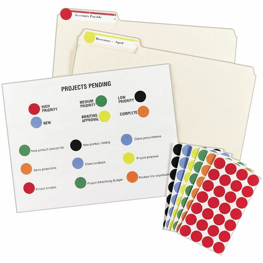 Avery® Removable Color-Coding Labels, 3/4" Diameter, 1,008 Labels (5461)