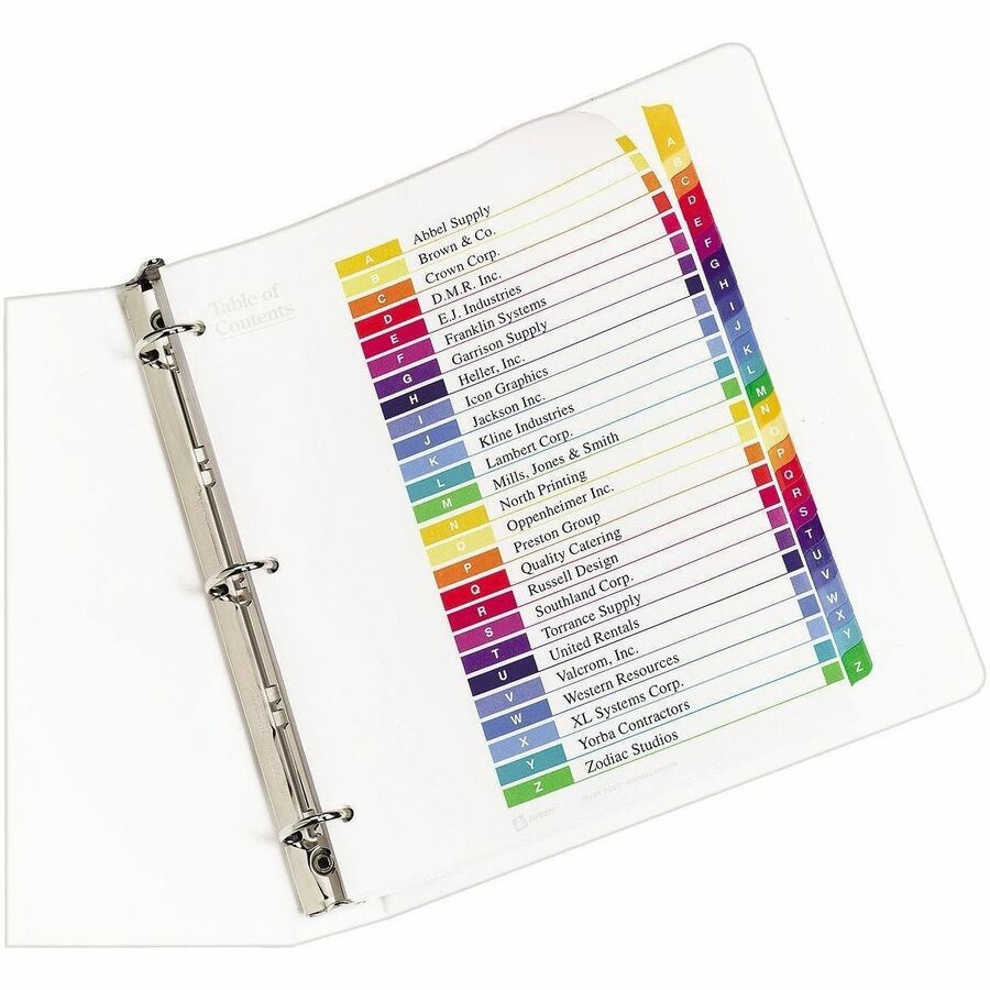 Avery Ready Index Table of Contents Dividers