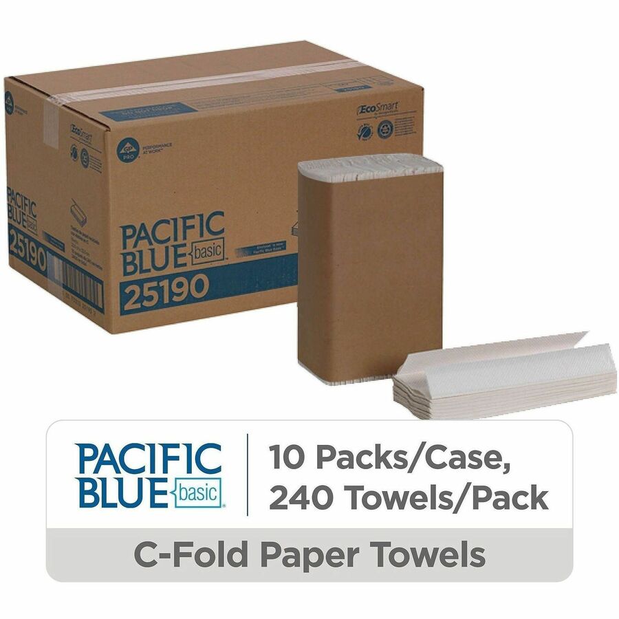 Pacific Blue Basic C-Fold Recycled Paper Towel