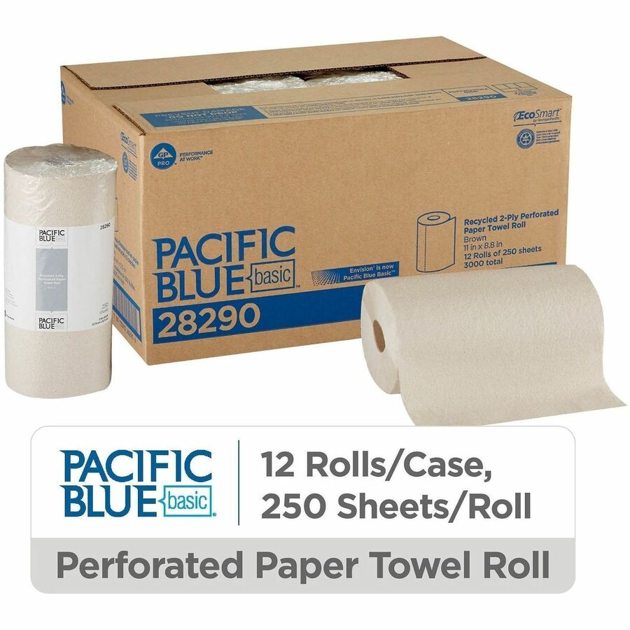 Pacific Blue Basic® 2-Ply Perforated Paper Towel Roll