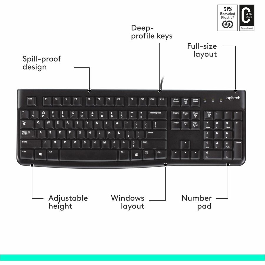 Logitech K120 Plug-and-Play USB Keyboard