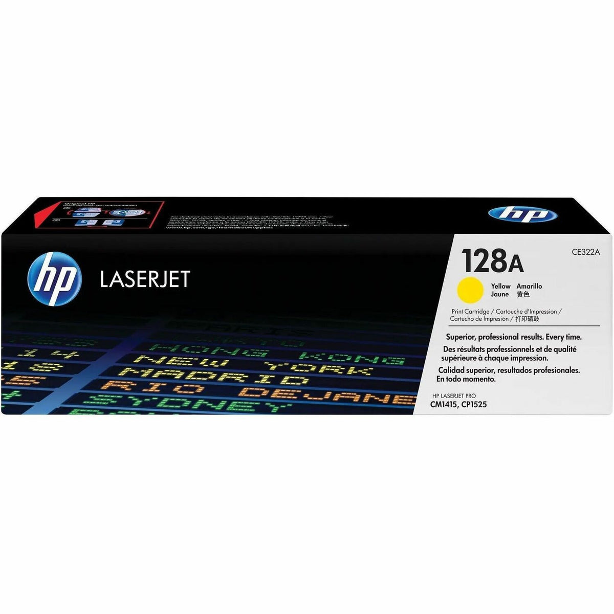 HP 128A Original Standard Yield Laser Toner Cartridge - Single Pack - Yellow - 1 Each
