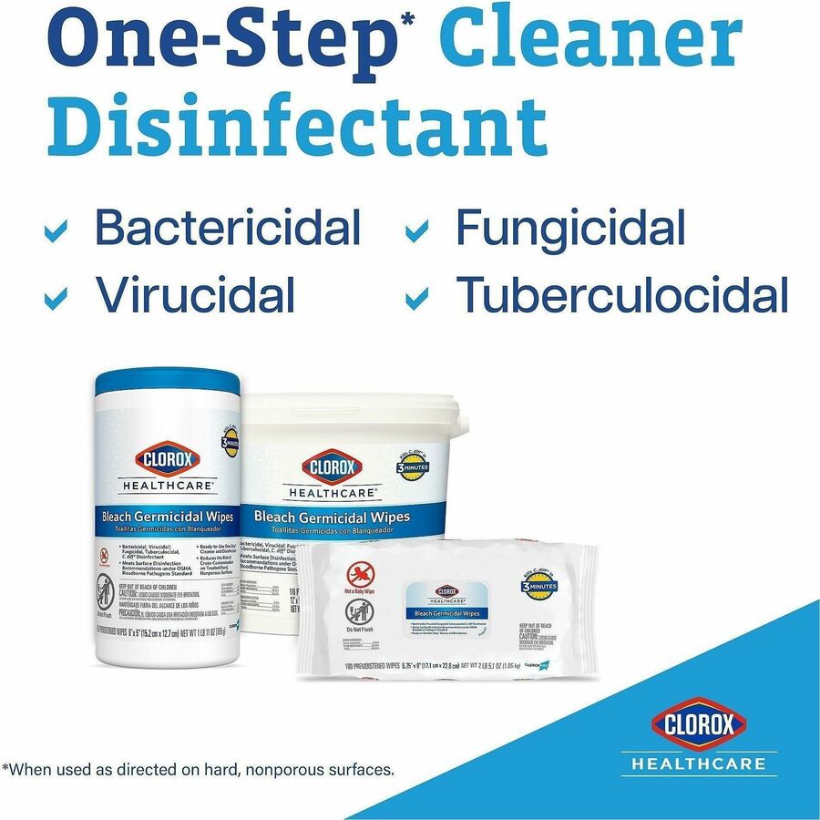 Clorox Healthcare Bleach Germicidal Wipes Bucket