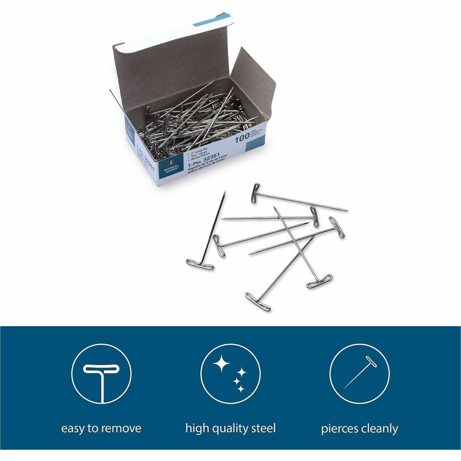 Business Source High Quality Steel T-pins
