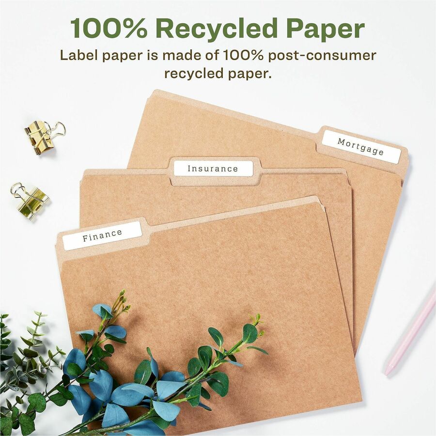 Avery® EcoFriendly File Folder Label