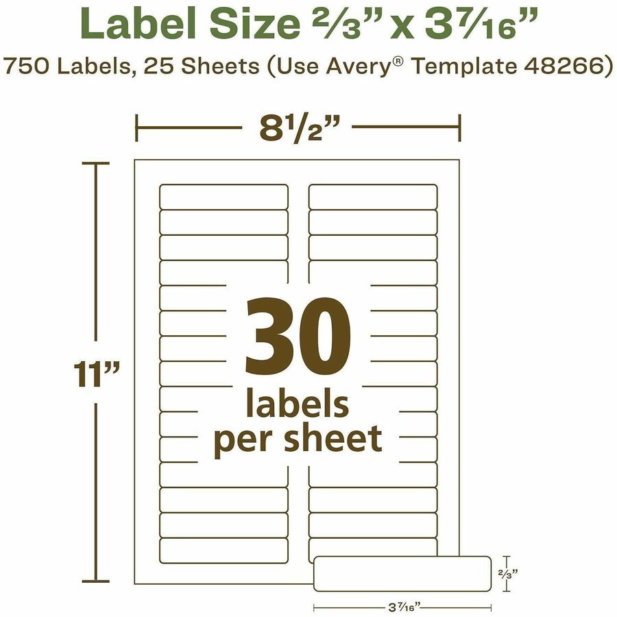 Avery® EcoFriendly File Folder Label