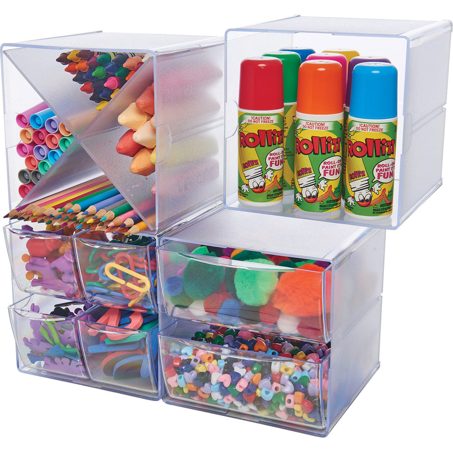 Deflecto Stackable Cube Organizer