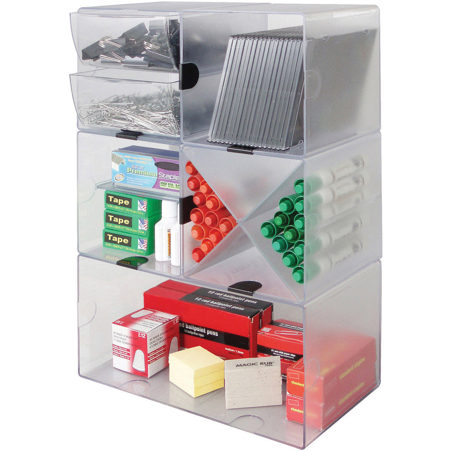 Deflecto Stackable Cube Organizer