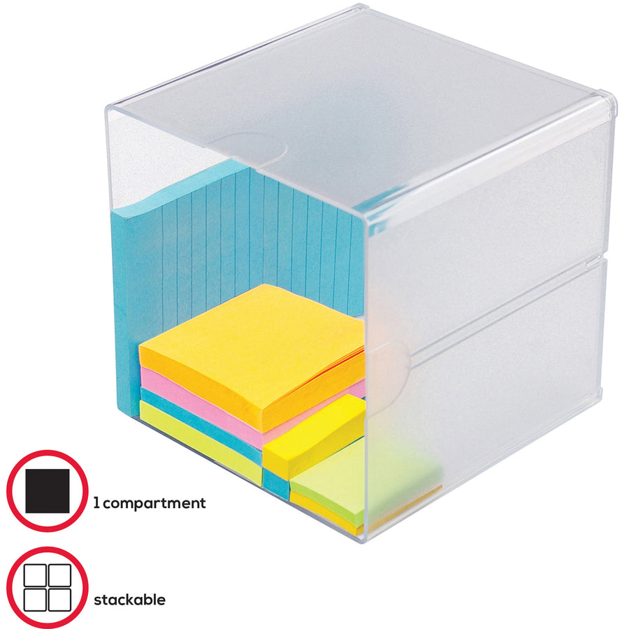 Deflecto Stackable Cube Organizer