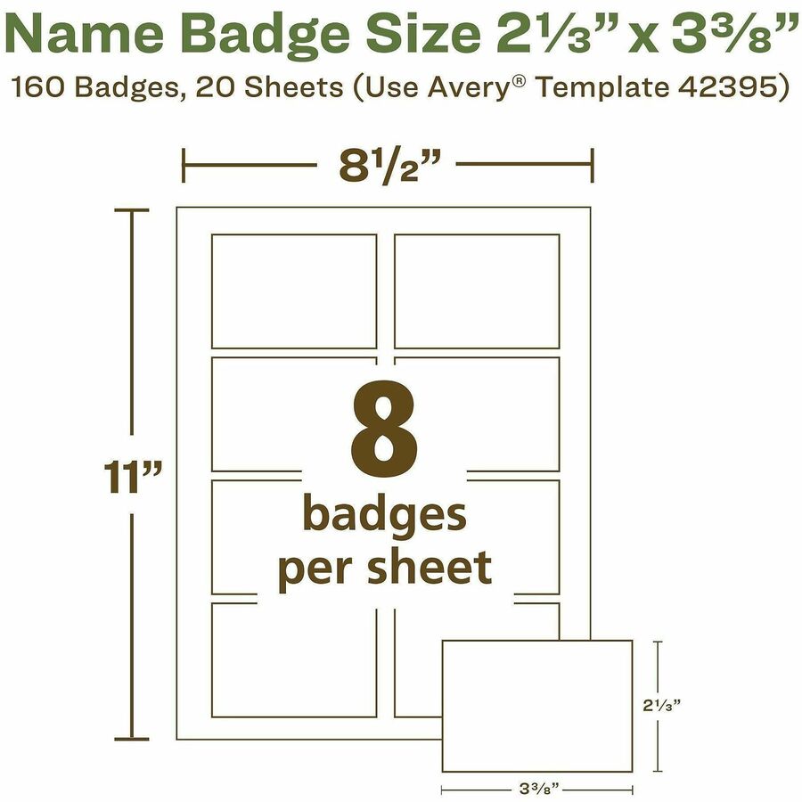 Avery® Eco-friendly Premium Name Badge Labels