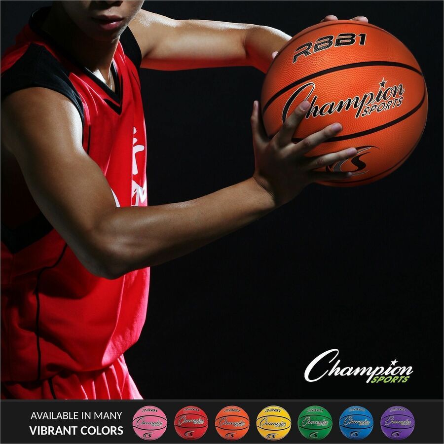 Champion Sports Size 7 Rubber Basketball Orange