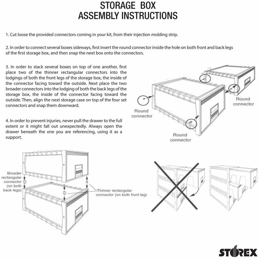 Storex Archive Files Storage Box