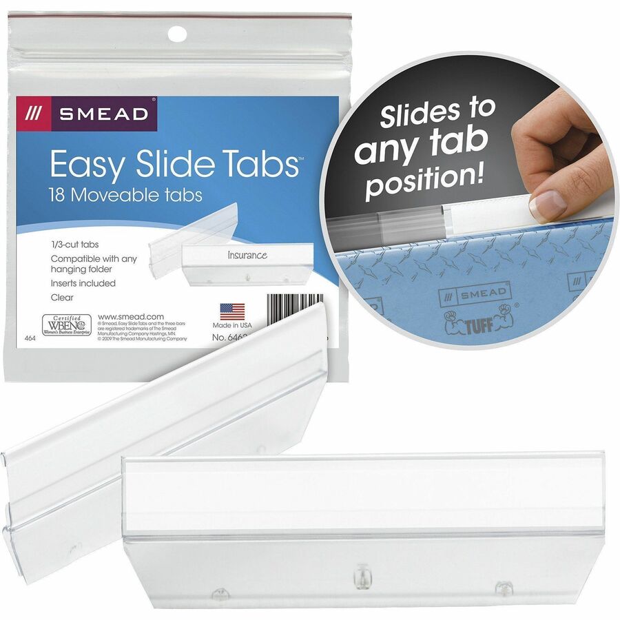 Smead Easy Slide Hanging Folder Tabs