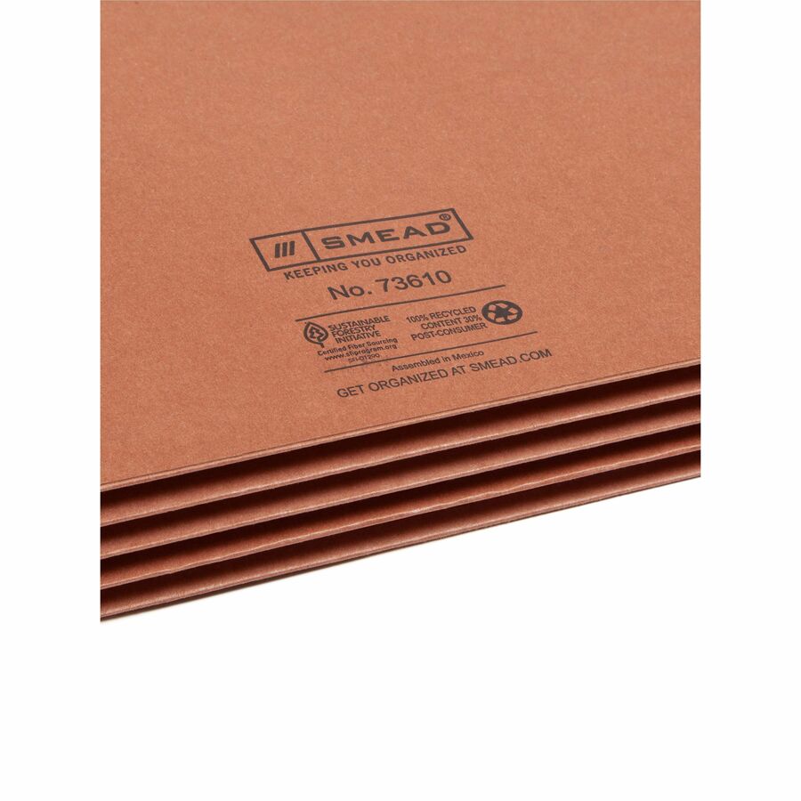Smead Straight Tab Cut Letter Recycled File Pocket