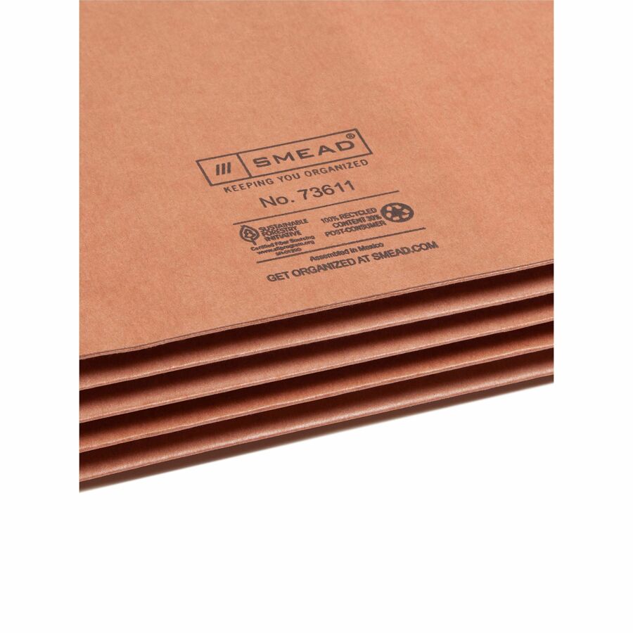 Smead Straight Tab Cut Legal Recycled File Pocket