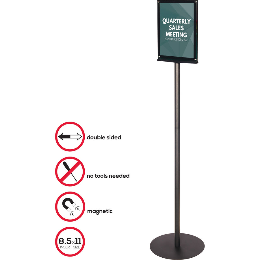 Deflecto Double-Sided Magnetic Sign Display